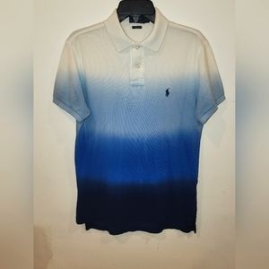 White & Radiant Blue Ralph Lauren Golf Shirt